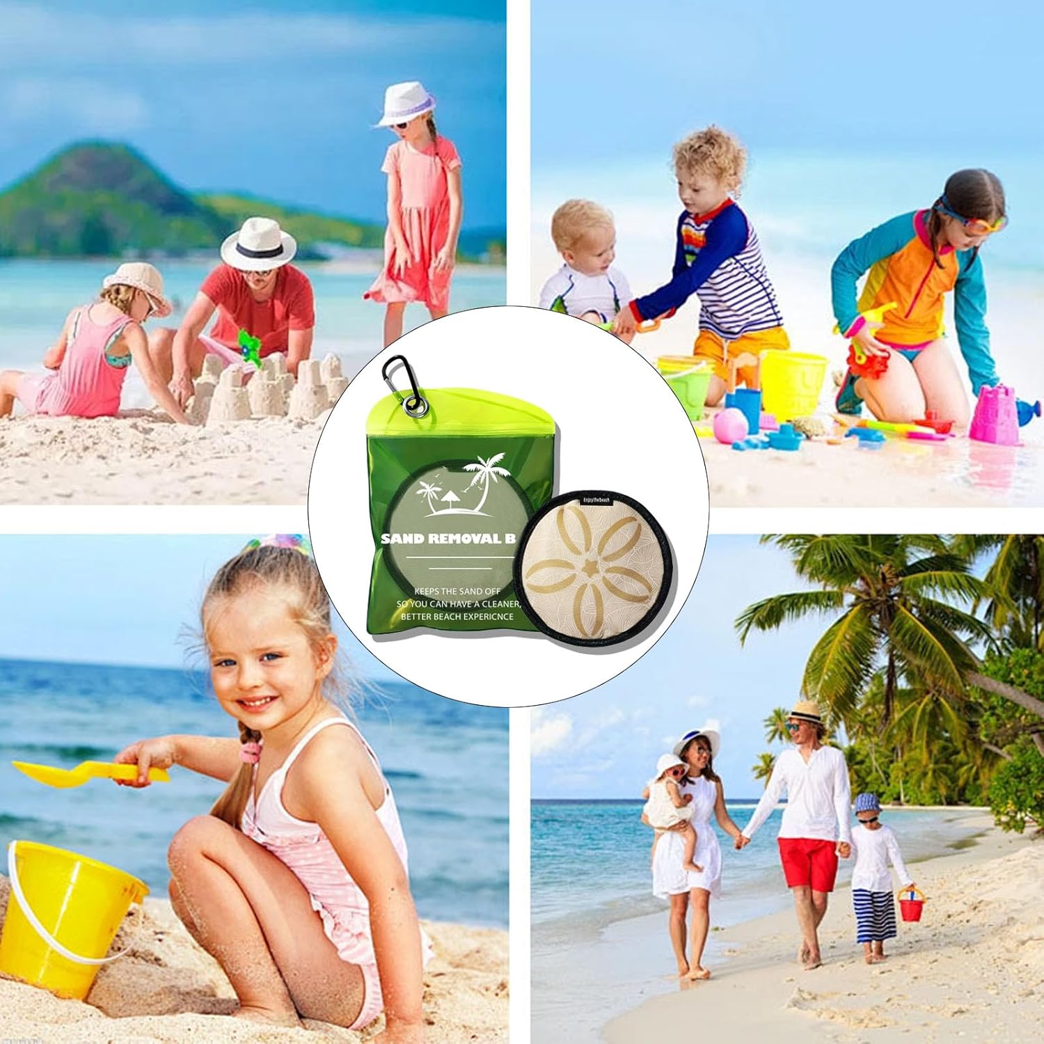 Beach Sand Remover Pouch - Reusable Pet-Friendly