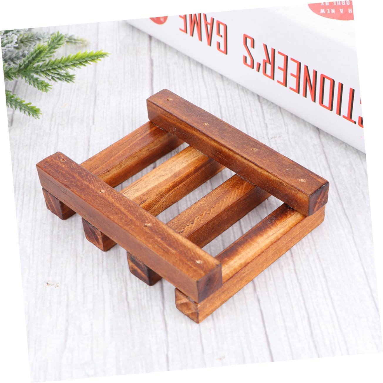 PRETYZOOM Wooden Soap Dish for Drainage and Storage