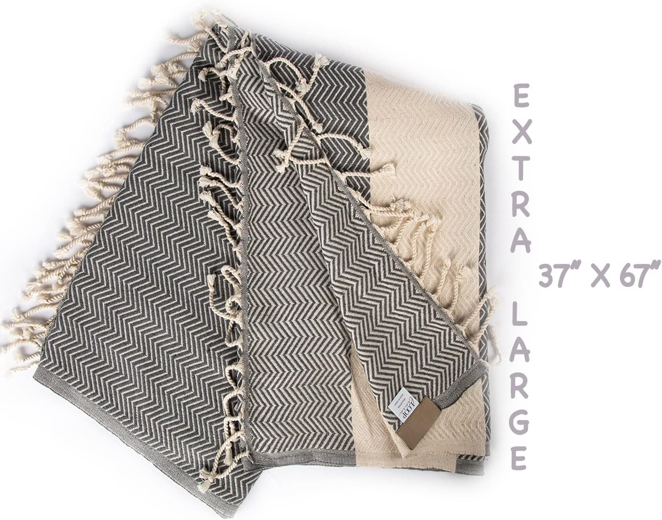 Loop Linen Cotton Beach Towel - Super Gift Multi-Purpose Large Size