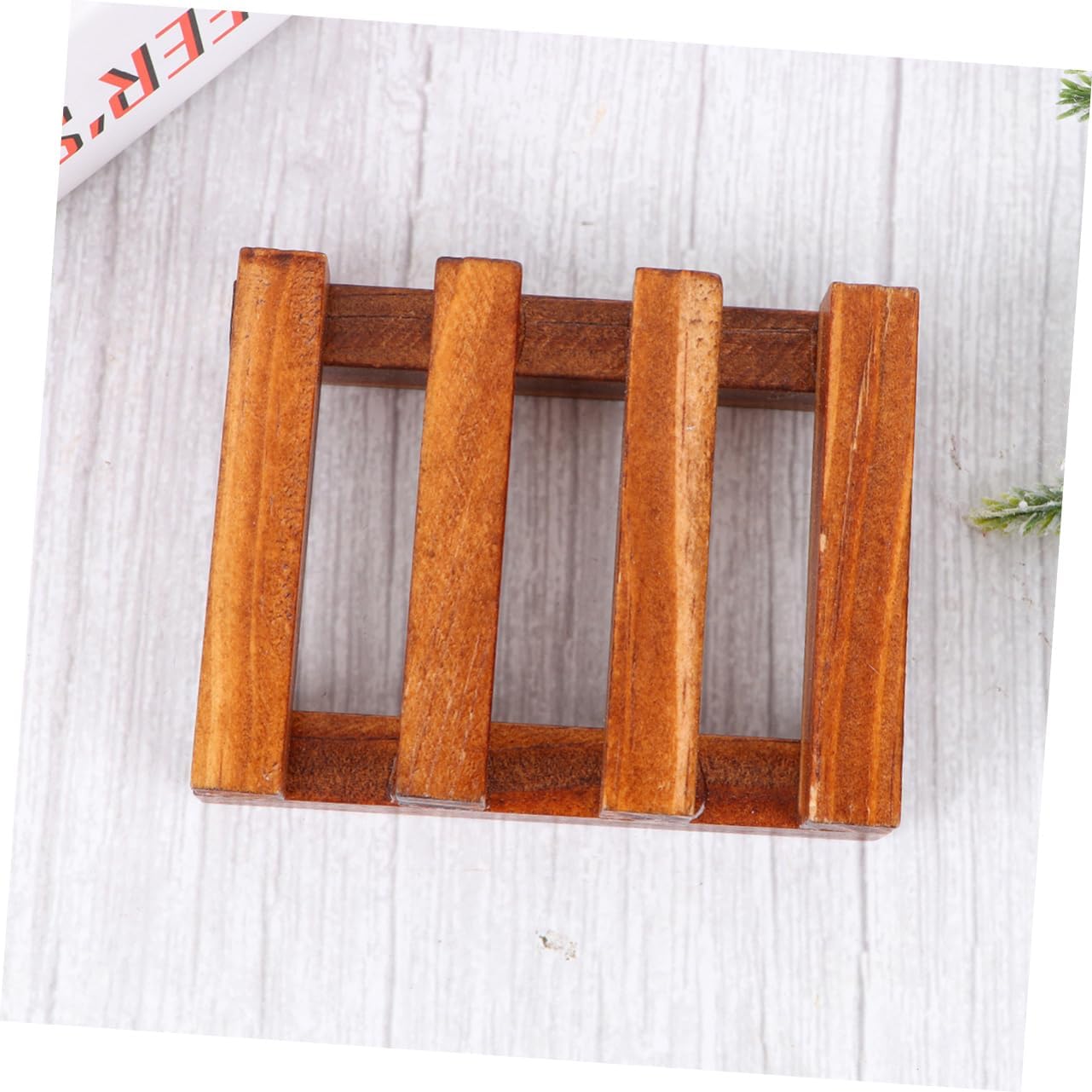 Luxshiny Wooden Soap Holder Retro Style Cleaning Storage Box