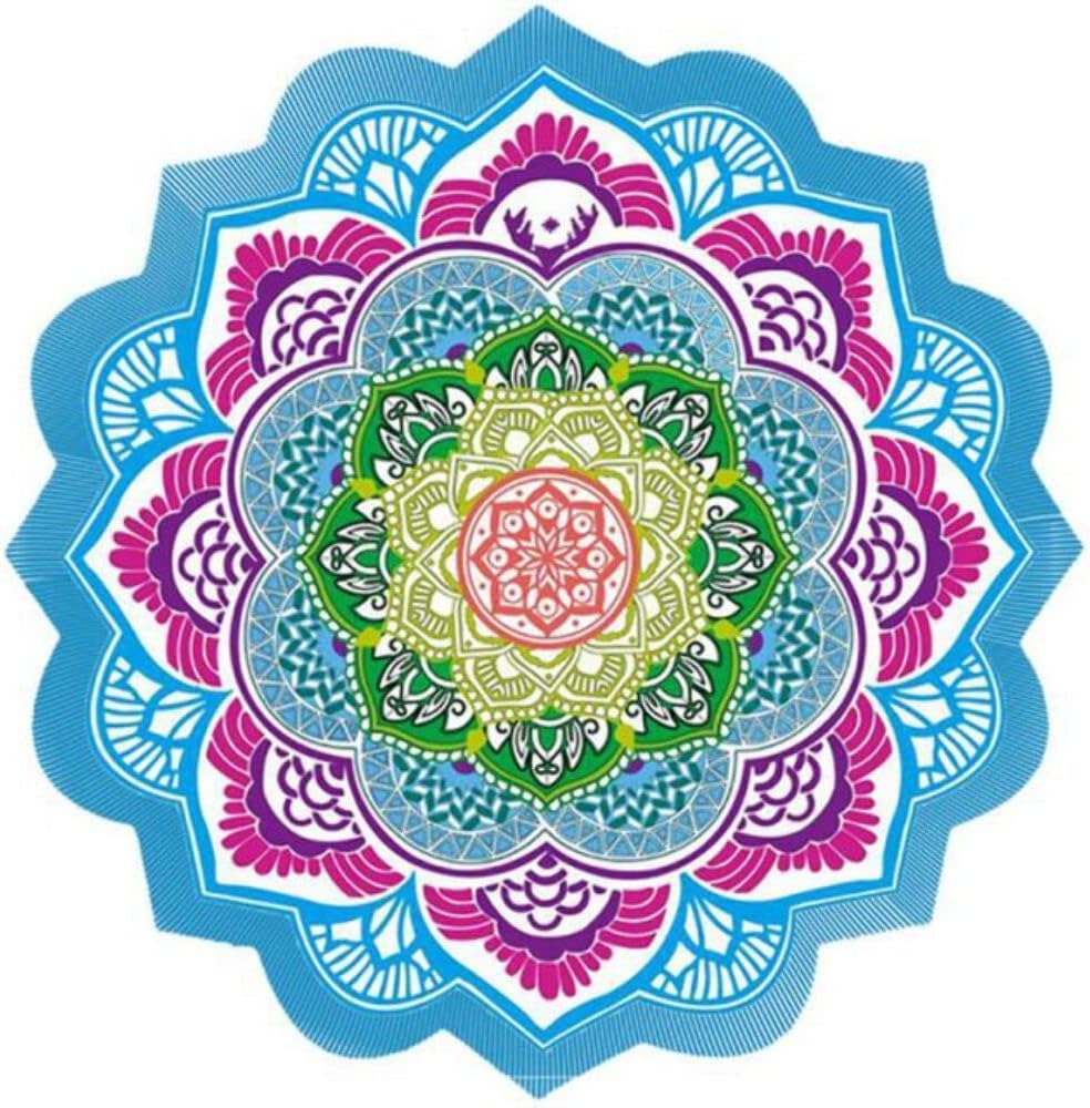 Colorful Beach Towel with Tassel Design