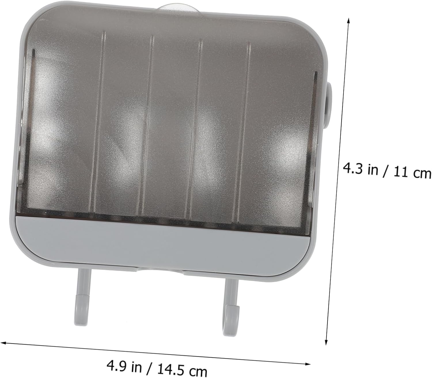 MAGICLULU 2 Hook Wall Mount Soap Dish for Bathroom and Kitchen