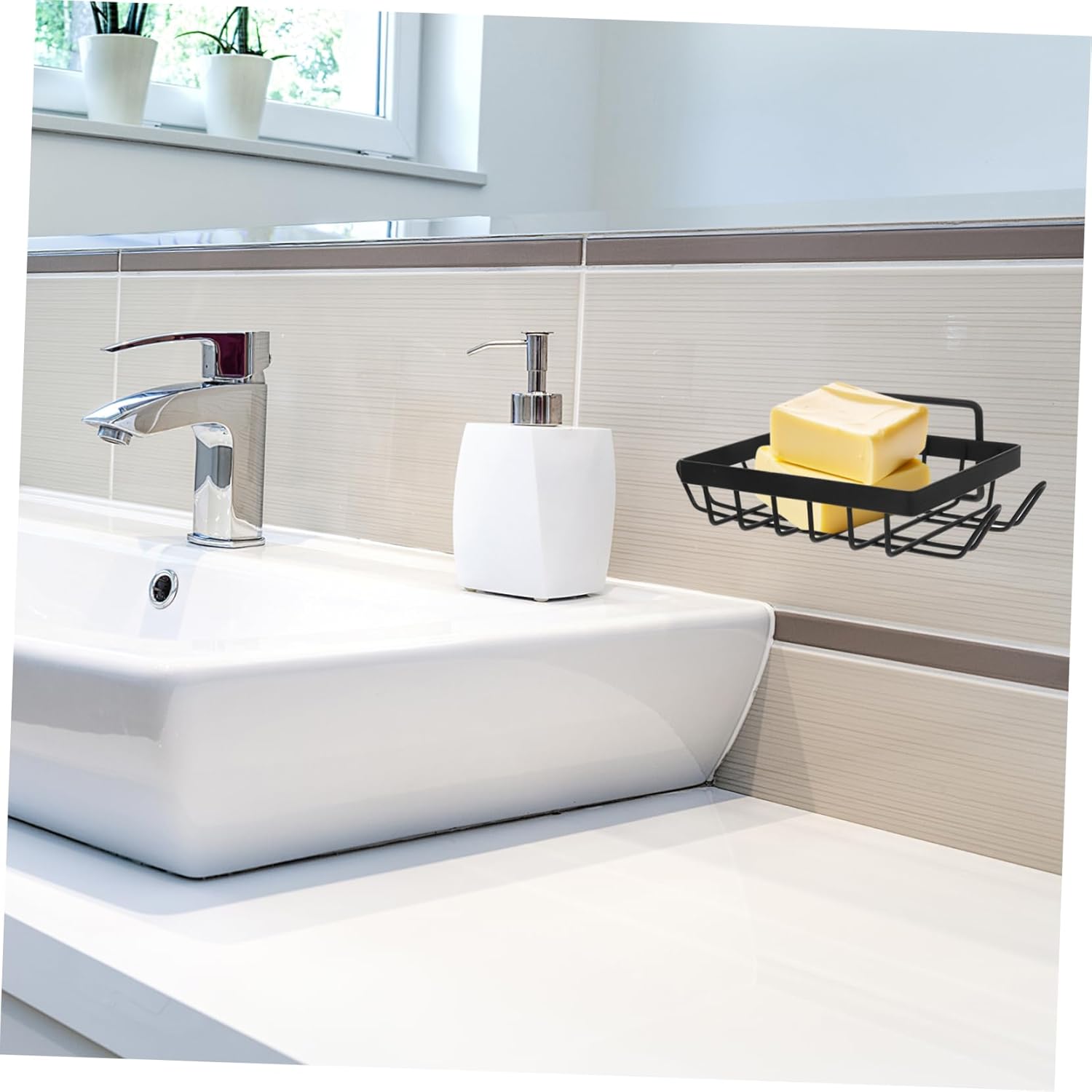 LIFKOME Wall Mounted Soap Dish with Drainage