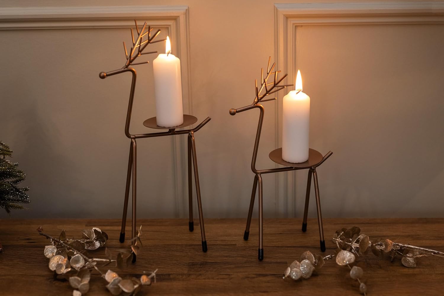 Marco Paul Reindeer Candle Holder Set 2pc