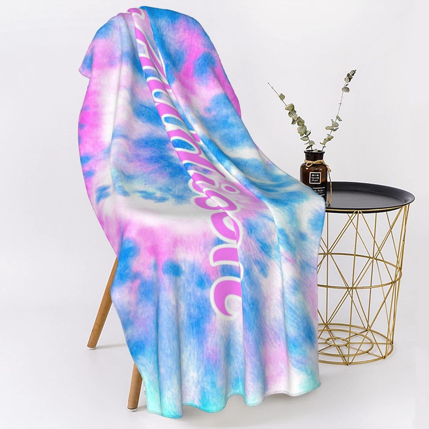 Personalized Beach Towel with Name and Pattern 1