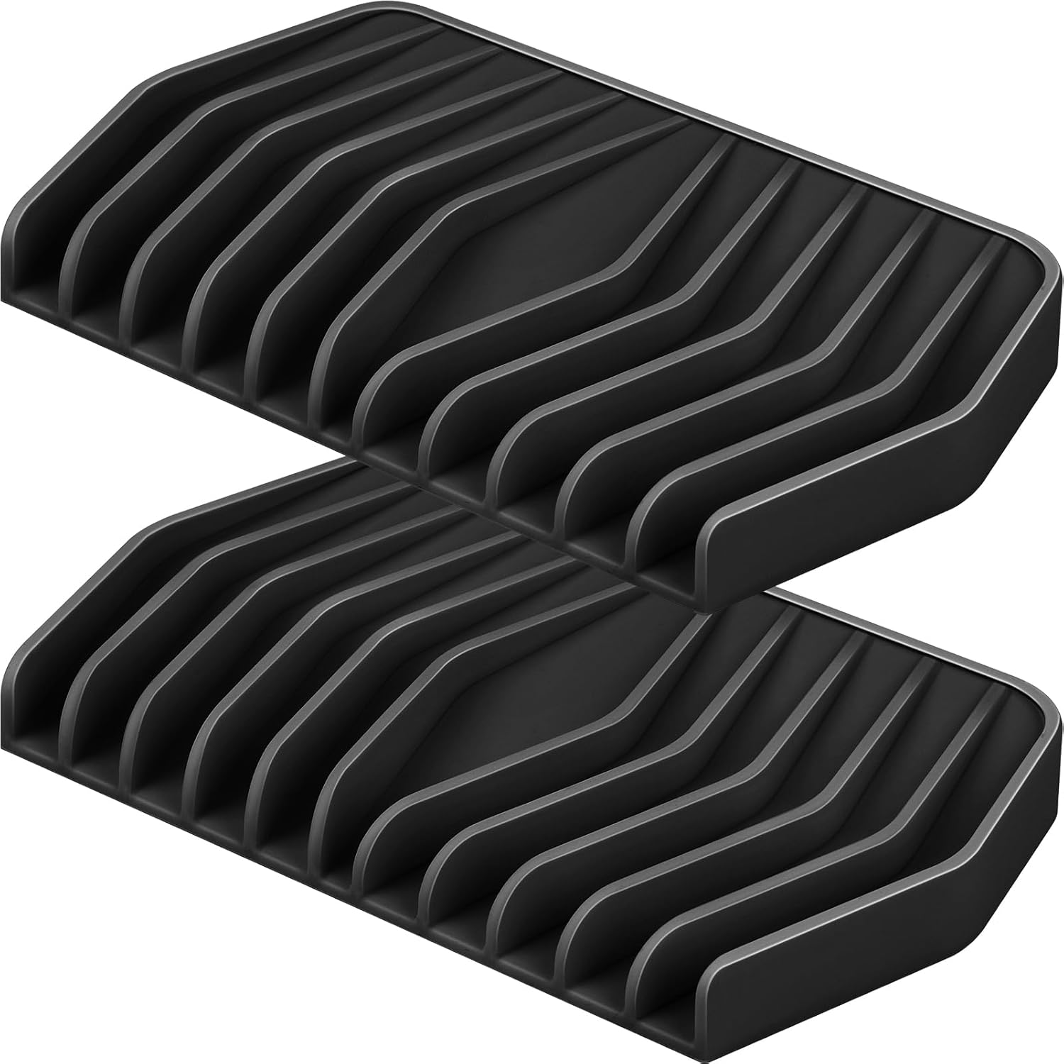 SAISN Silicone Soap Dish for Shower Black