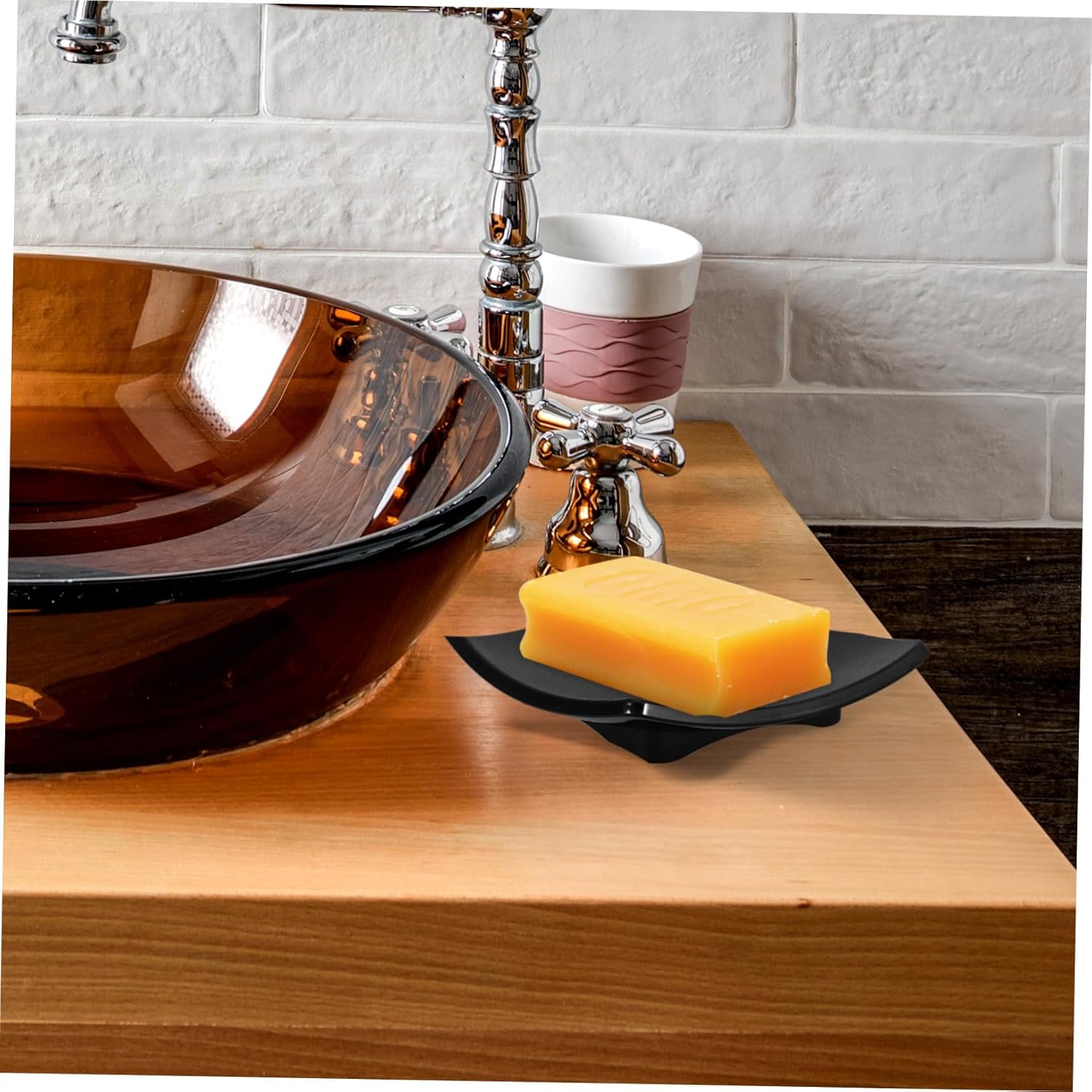 PRETYZOOM Elegant Soap Holder for Bathroom and Kitchen