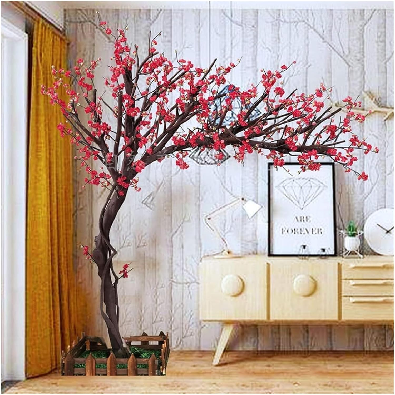 Rutavm Artificial Plum Tree 49ft Wishing Tree Decor