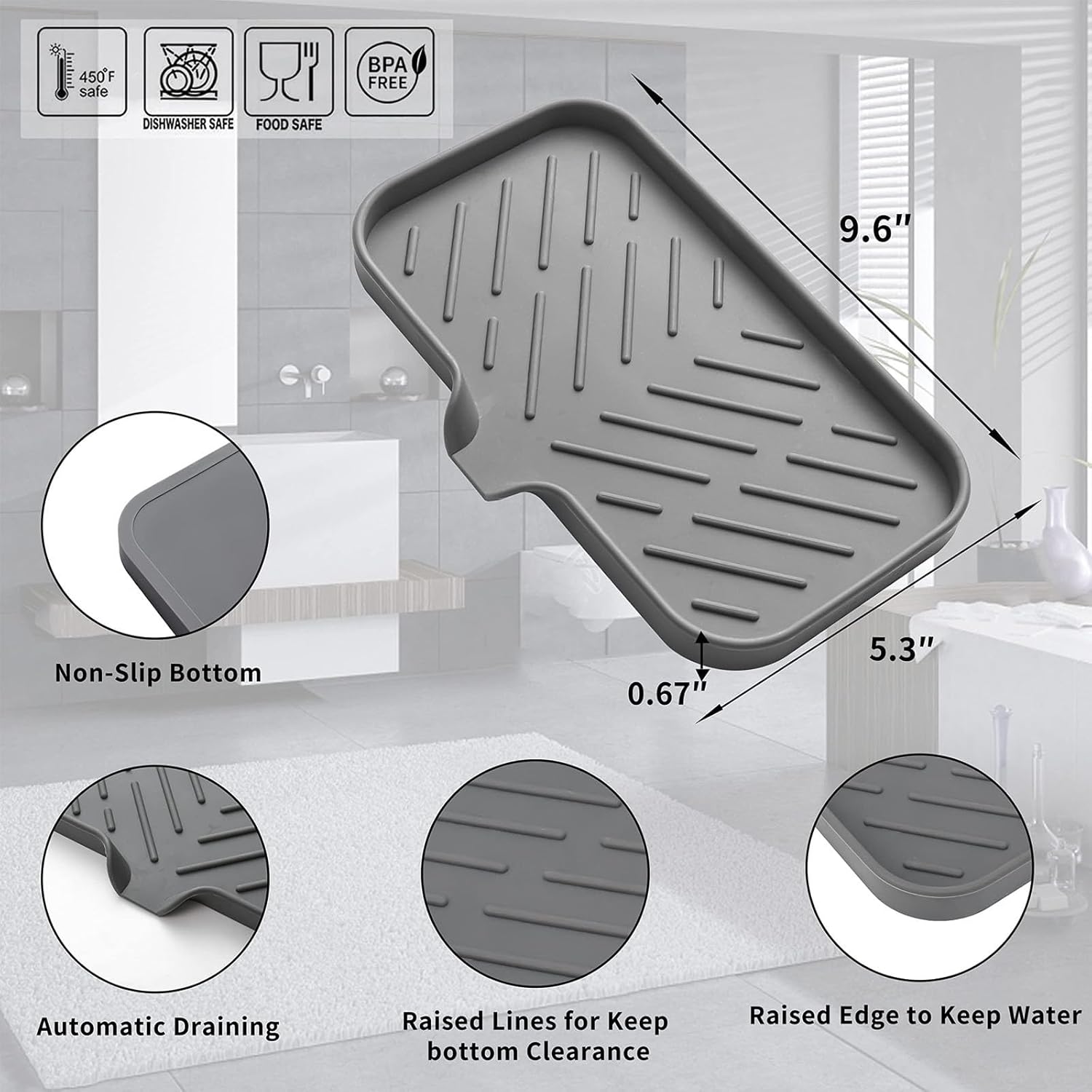 Silicone Soap Dish with Drain for Bathroom and Kitchen Use 1