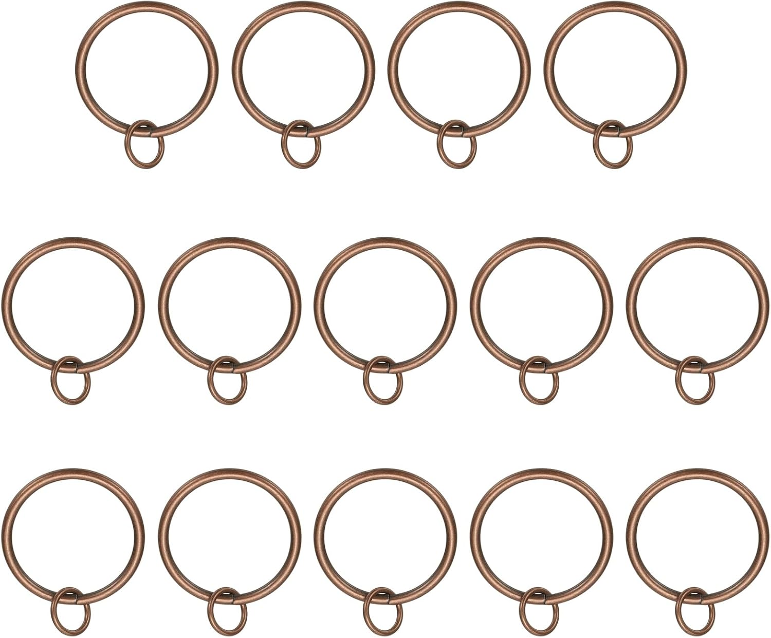 PATIKIL 14 Pcs Bronze Metal Curtain Rings with Eyelets 1