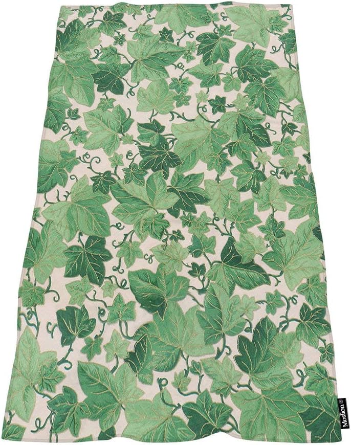 Moslion Green Ivy Leaves Pattern Bath Towel 1