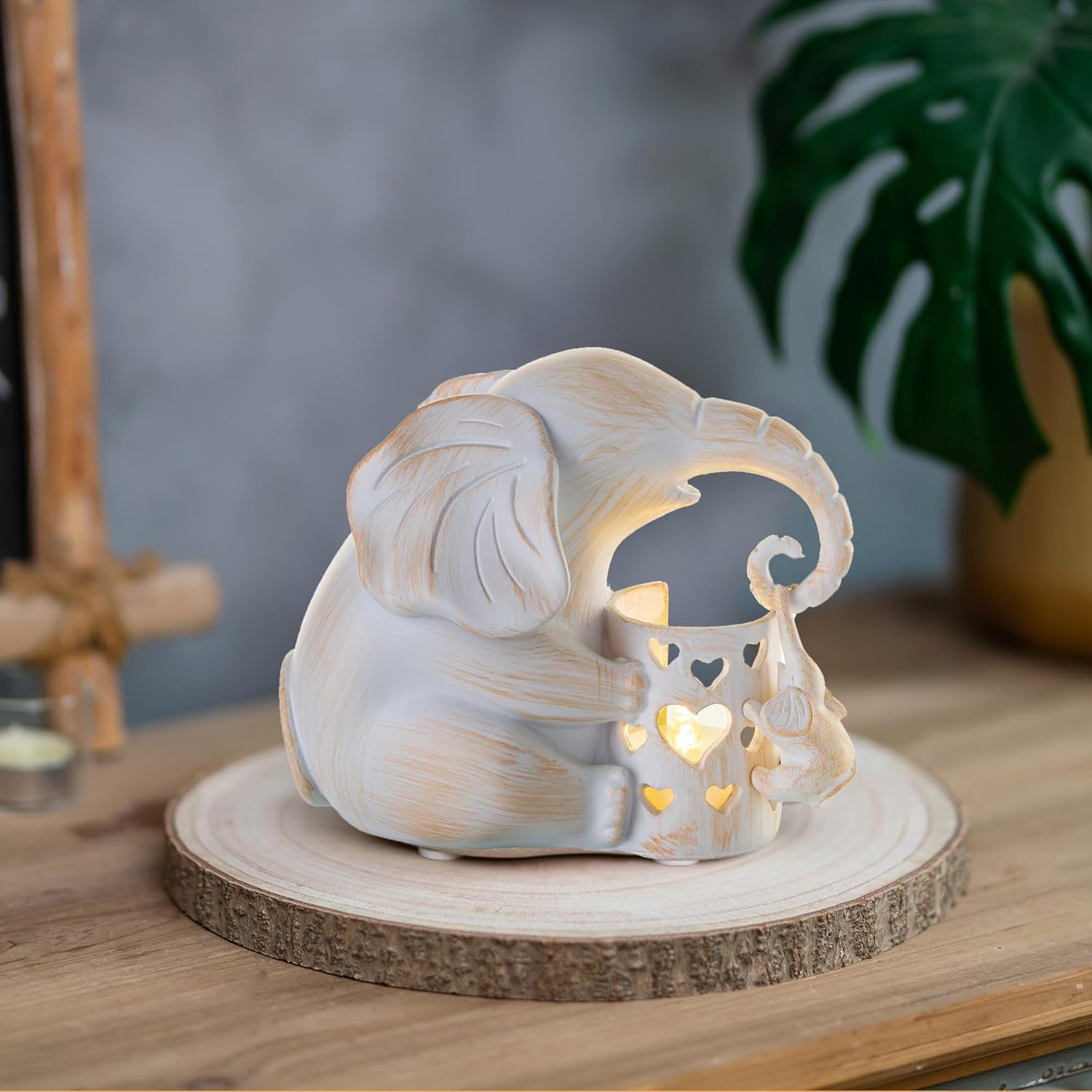 Romadedi Elephant Candle Holder for Mom