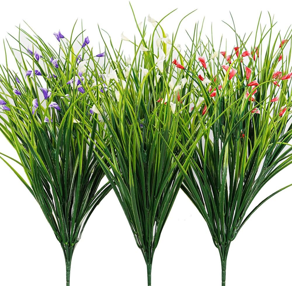 MelorcaGuilla 3PCS 23 Artificial Grass for Garden Dcor