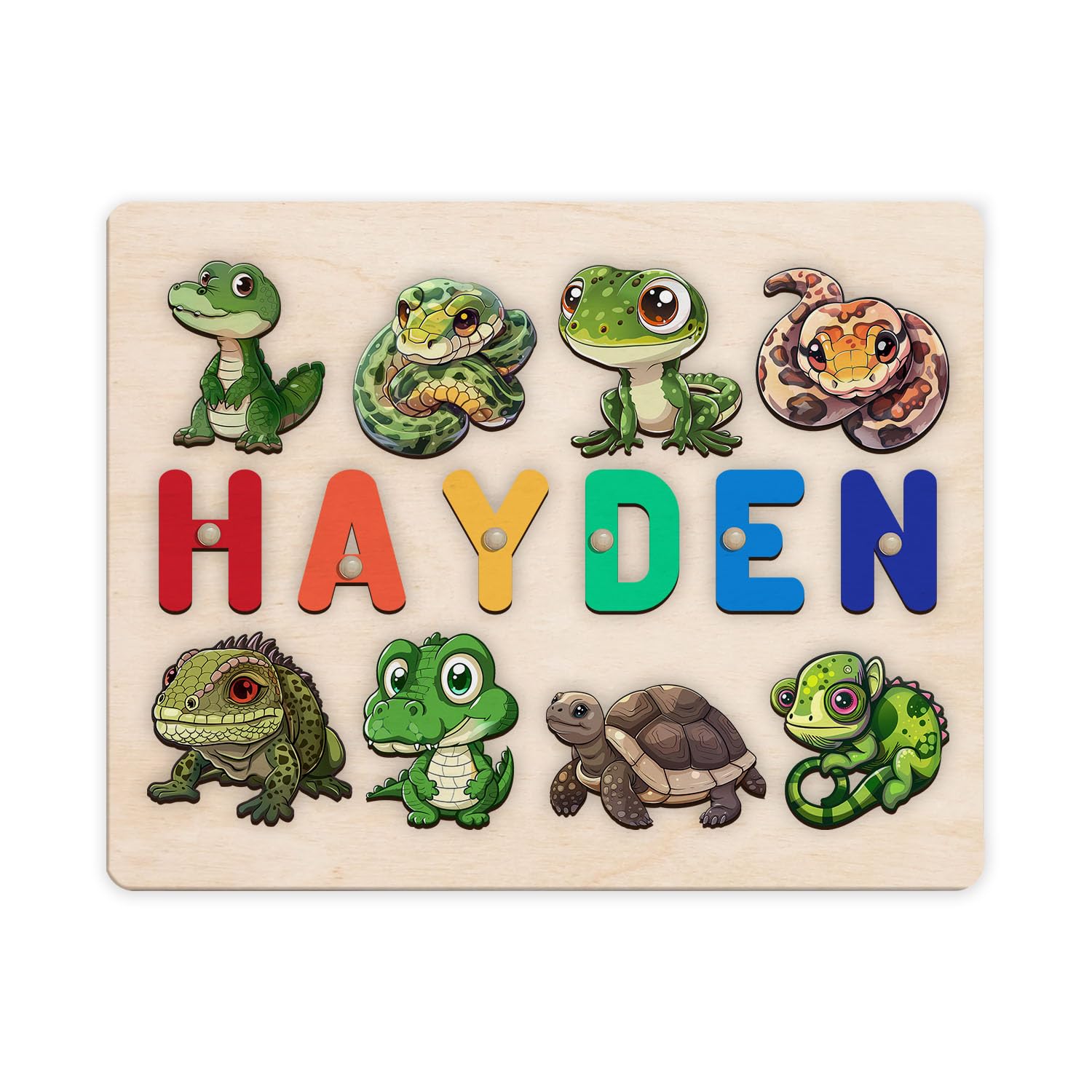 Personalized Wooden Name Puzzle Montessori Toy for Kids 1