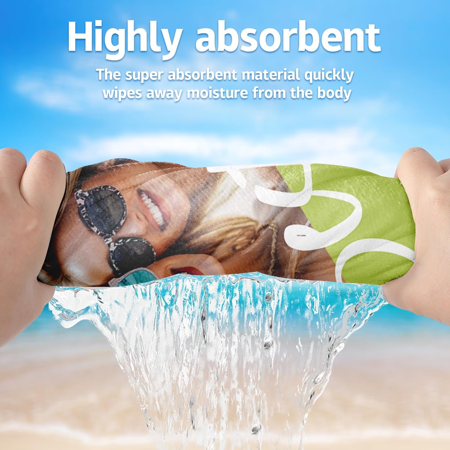 Custom Photo Beach Towel for Kids Adults