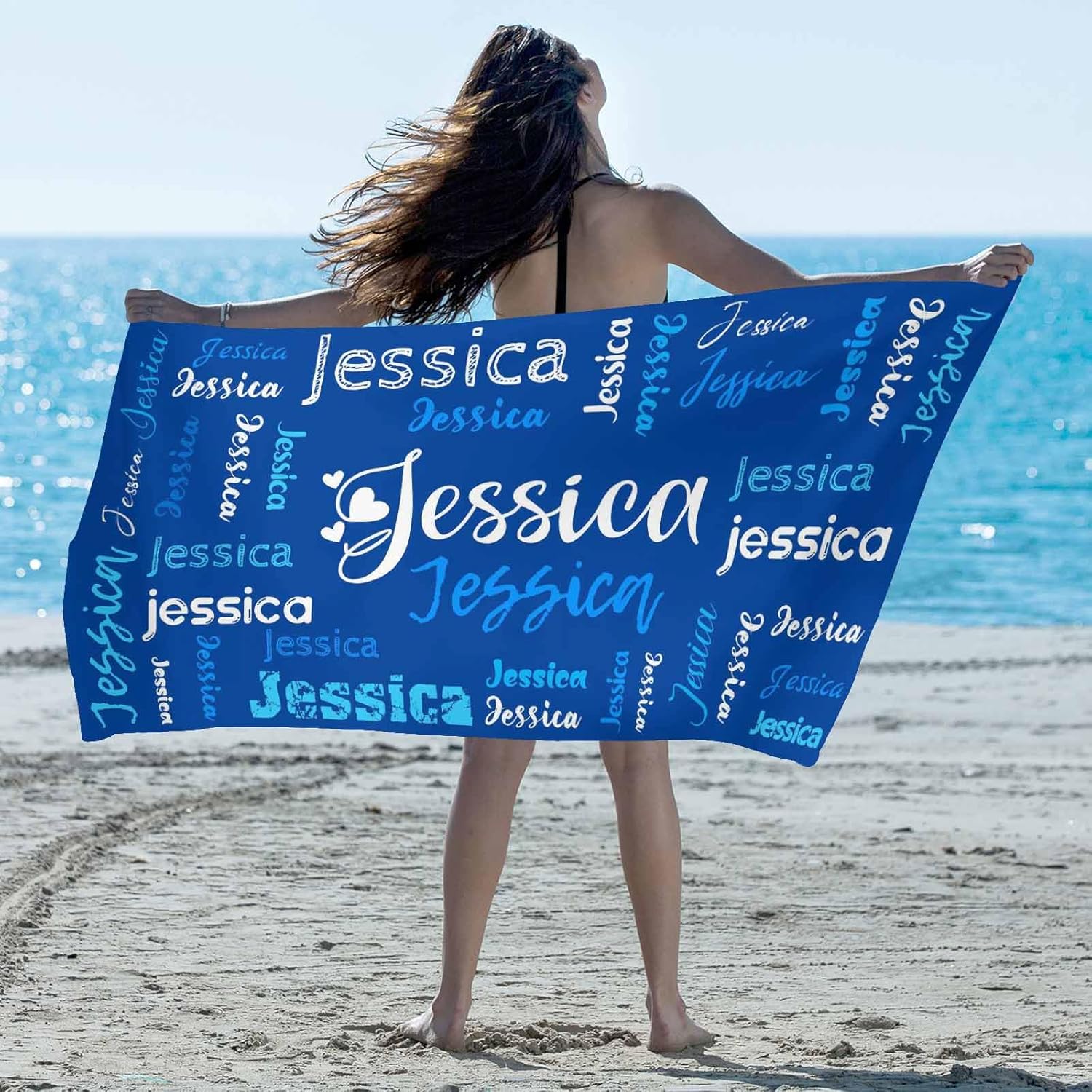 Artsadd Personalized Beach Towel with Name