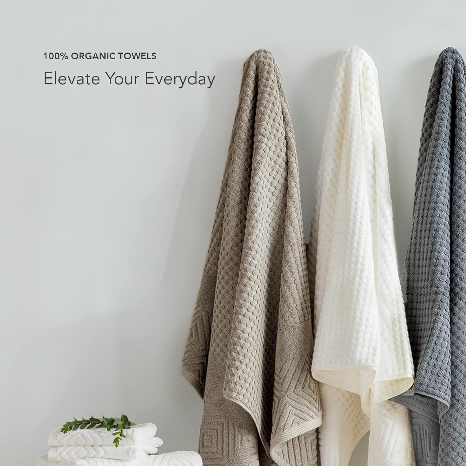 TexereSilk Organic Cotton Diamond Jacquard Towel Set