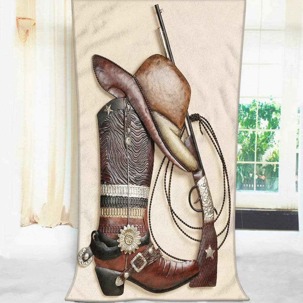Moslion Comfy Bath Towel with Gun Pattern