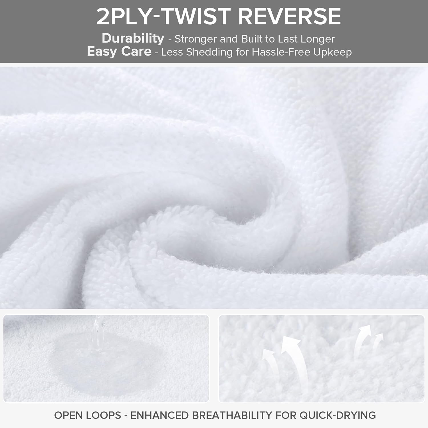 Comfort Spaces Extra Large 4-Piece Bath Towel Set 30x60