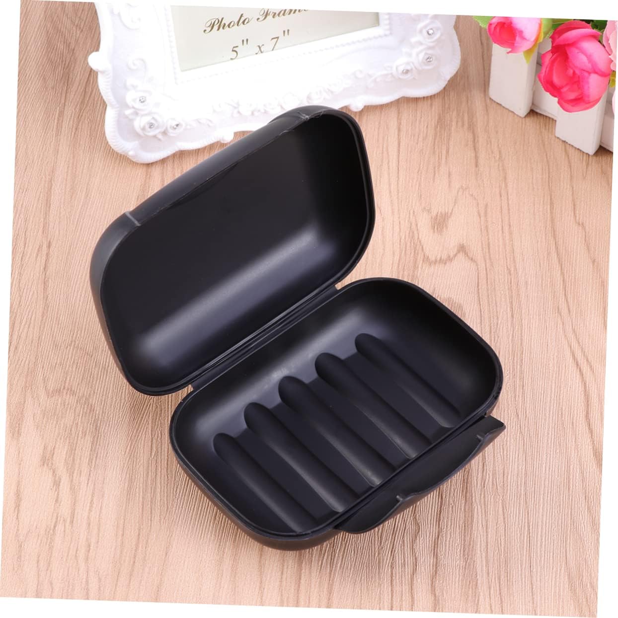 MUCKLILY Portable Soap Holder Travel Friendly Black