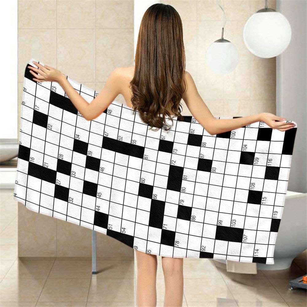 Moslion Comfy Bath Towels Word Search Puzzle