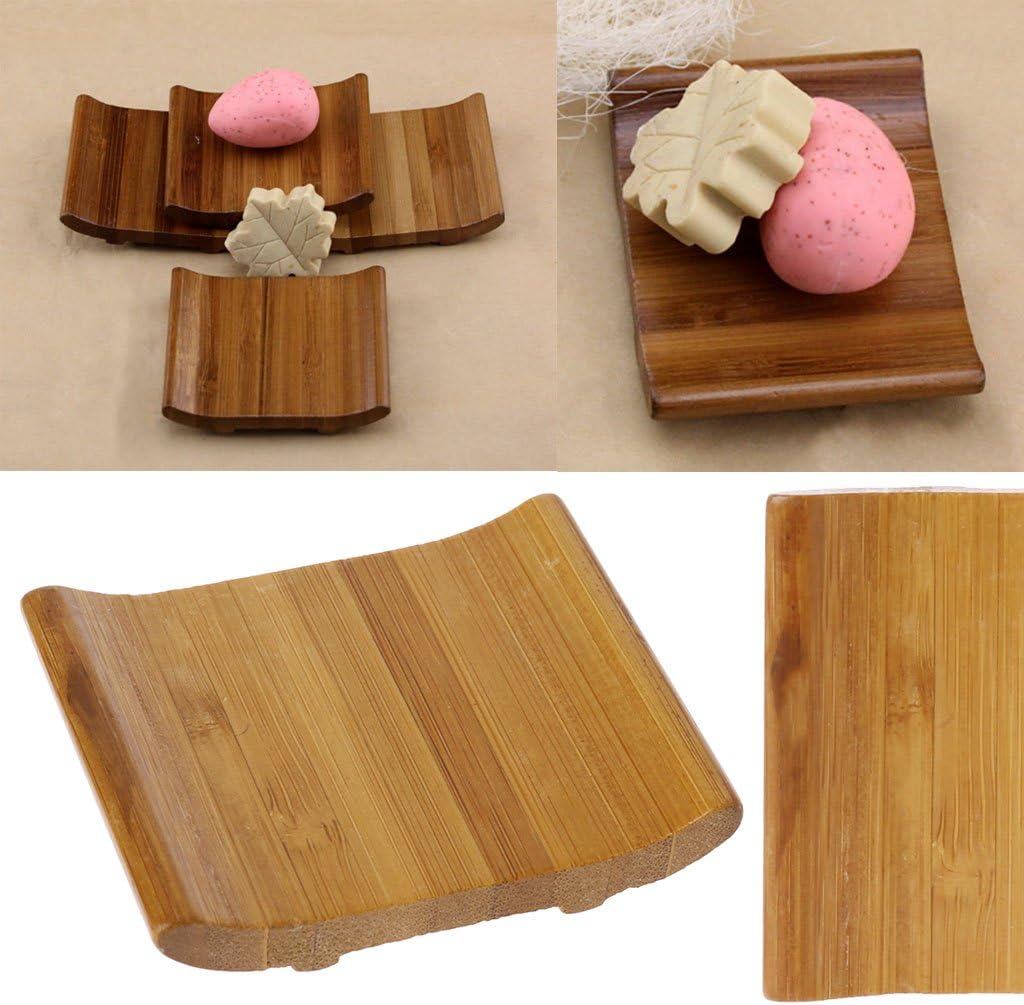 JUNNOTI Natural Soap Dish Tray Holder for Bathroom