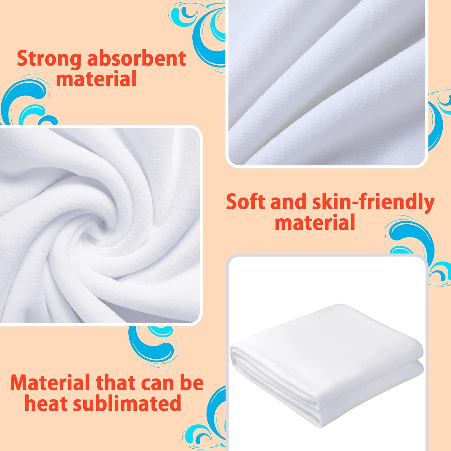 Tatuo Sublimation Microfiber Beach Towel 24x47 Inch