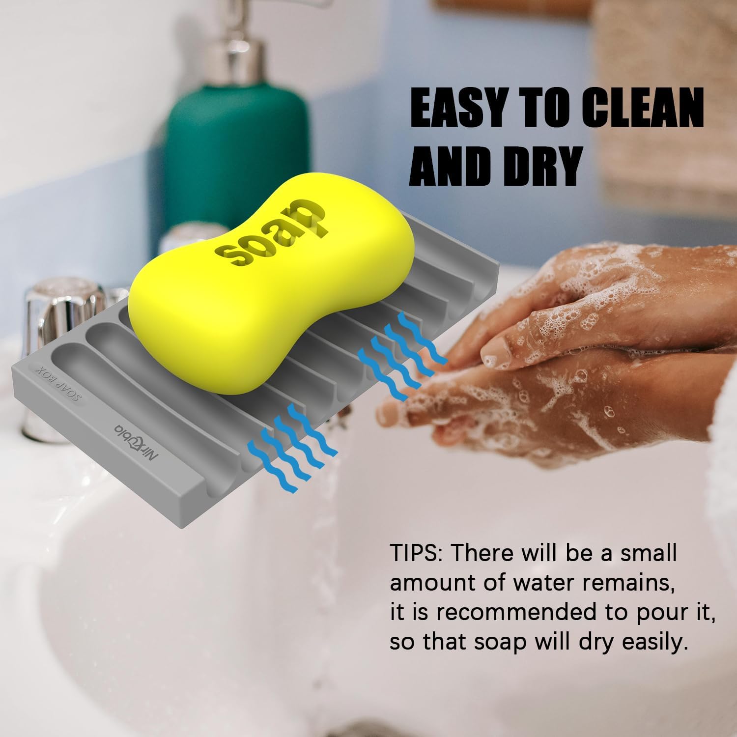 Nirxubla Flexible Silicone Soap Holder 59315 Grey