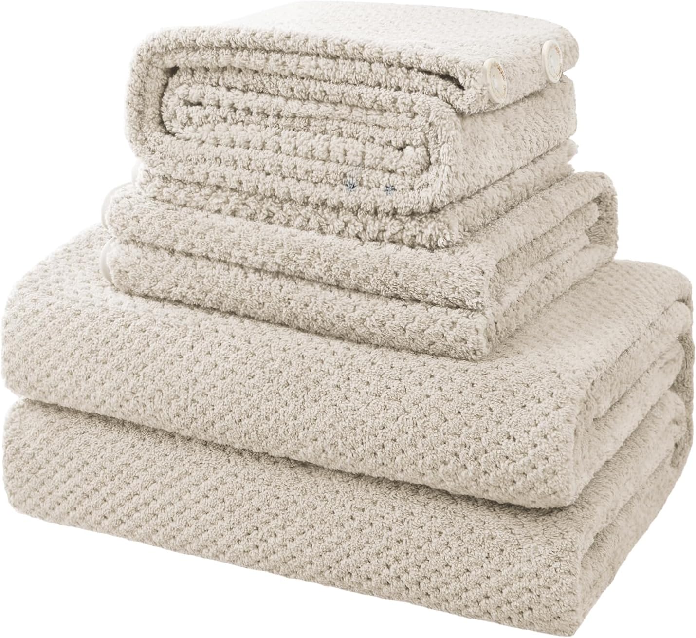 MaopaoBeauty 35x70 Extra Large Towel Set of 4