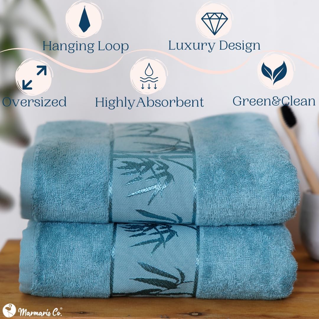 Set of 2 Luxury Super Soft Bath Towels 1