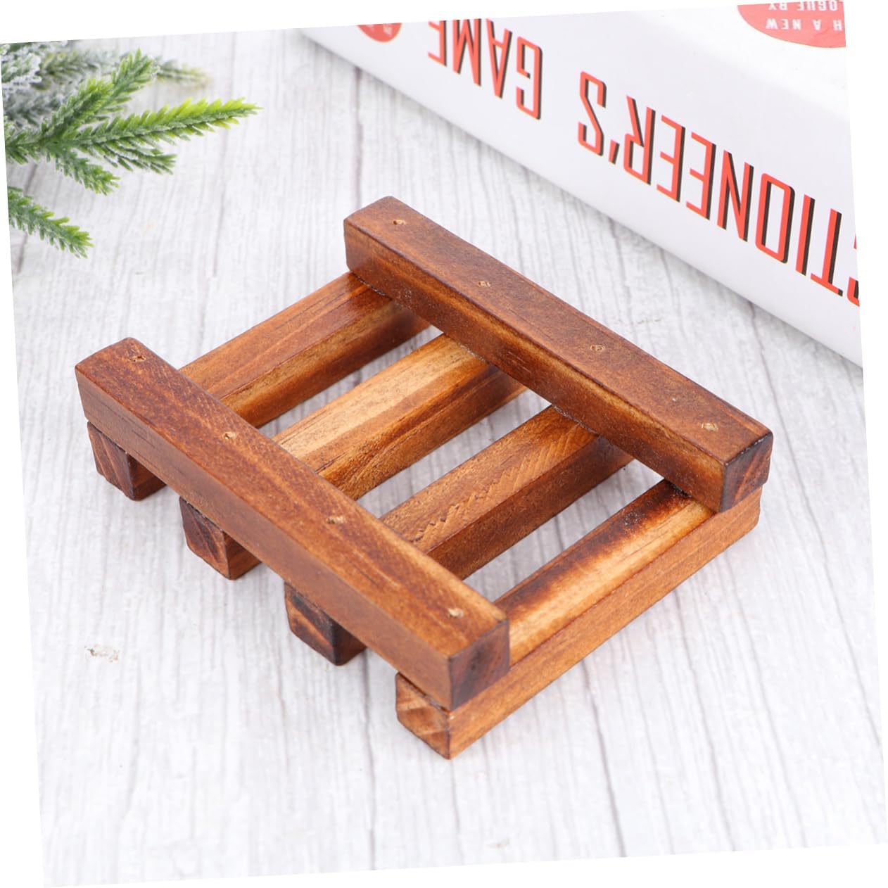 DRESSOOS Wooden Soap Holder Retro Design for Bathroom