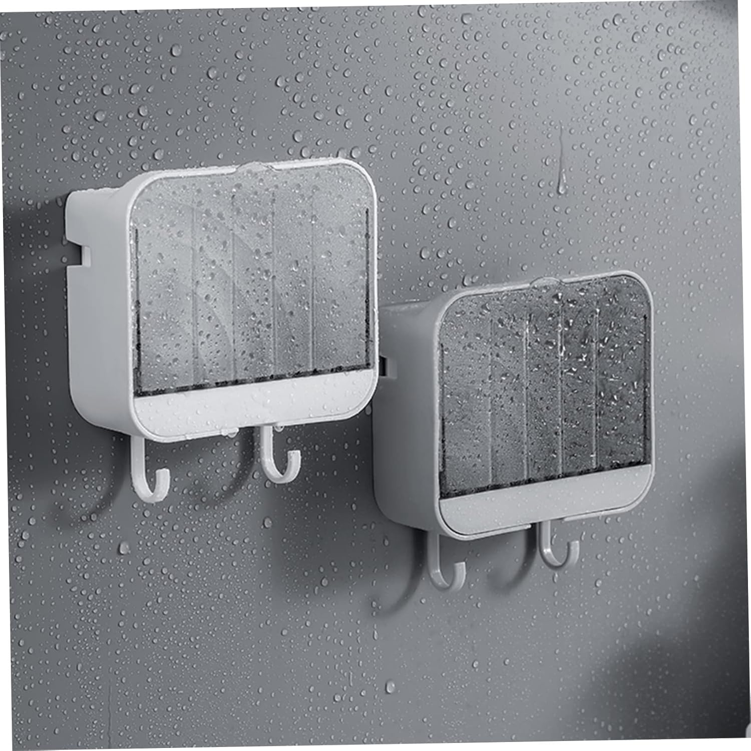 Alipis 2 Hook Wall Mounted Soap Dish Holder