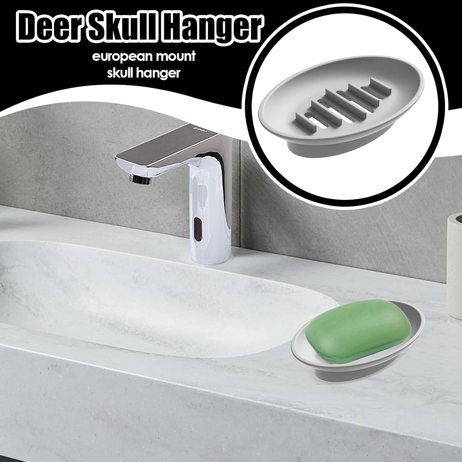 Silicone Soap Dish Holder for Shower and Kitchen 1
