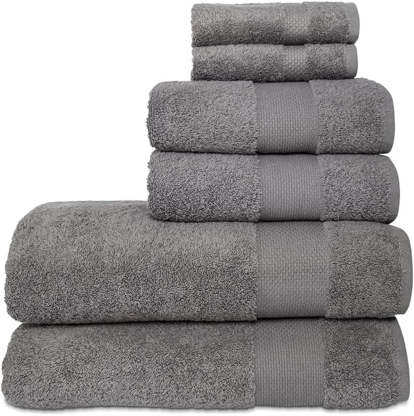 Hencely 6-Piece Bath Towel Set - Gray 1