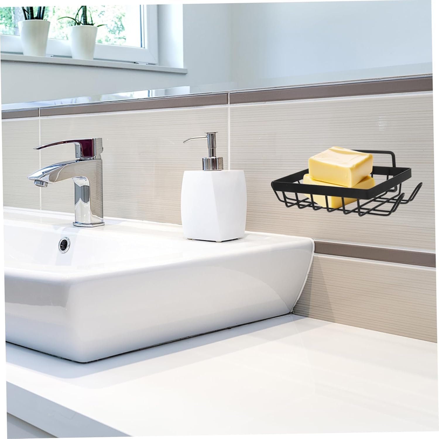 LIFKICH Wall Mounted Soap Dish - Rustproof and Self Draining