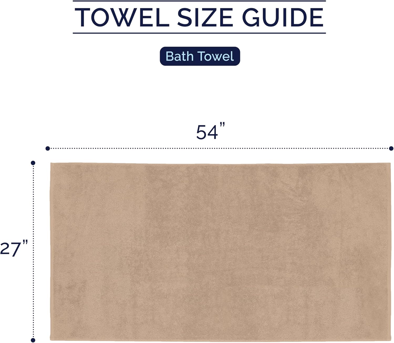 Elegant Comfort Premium Turkish Cotton 2 Pack Bath Towel Set - Taupe 1
