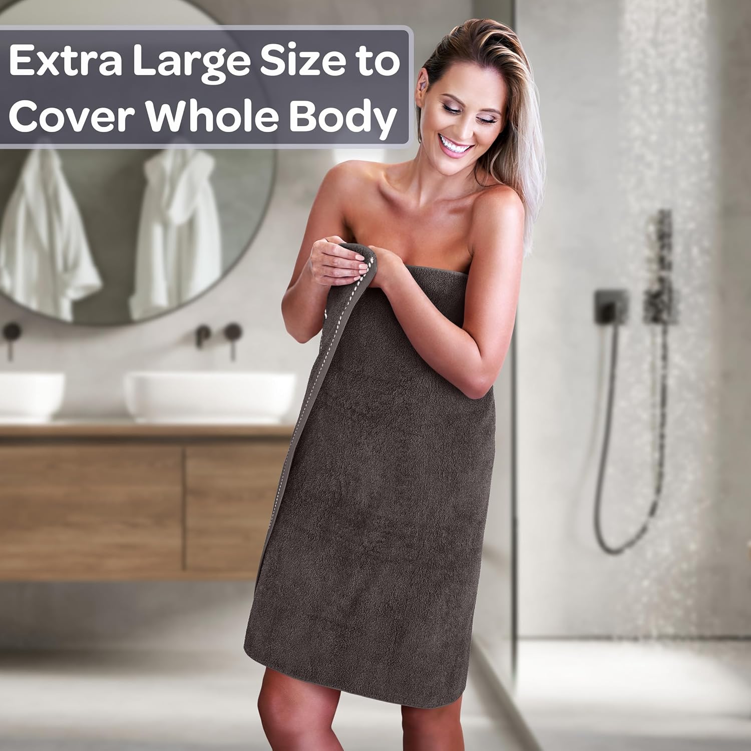 Lavish Home 6 Piece Towel Set - Charcoal Gray 1
