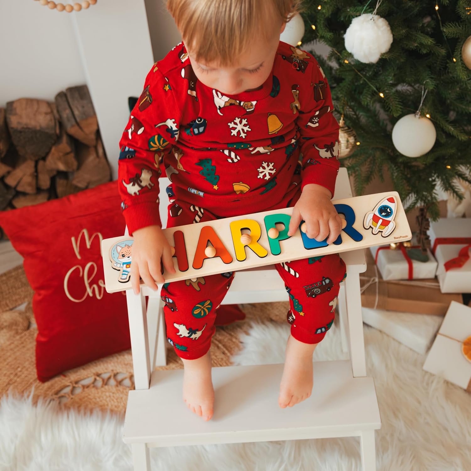 Personalized Wooden Name Puzzle for Toddlers