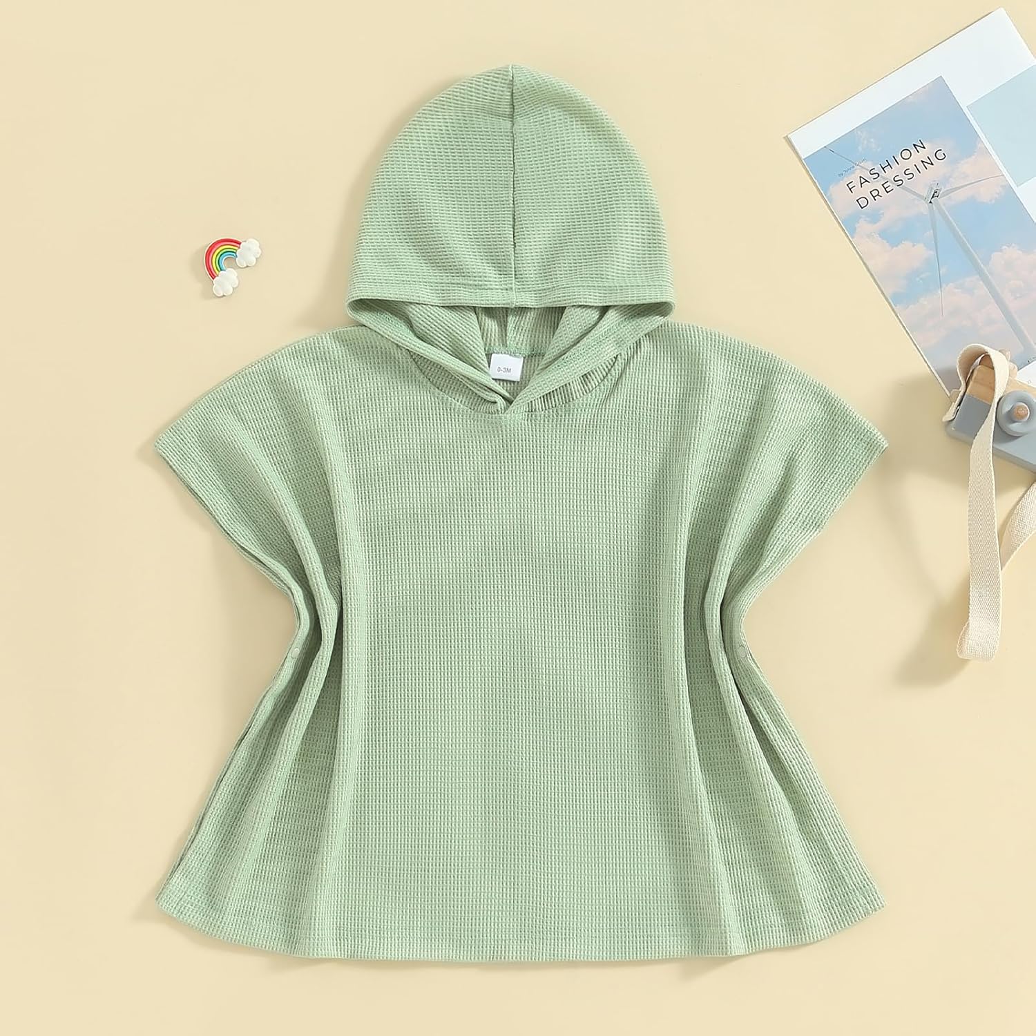 Owls-Yard Kids Beach Towel with Hood Waffle
