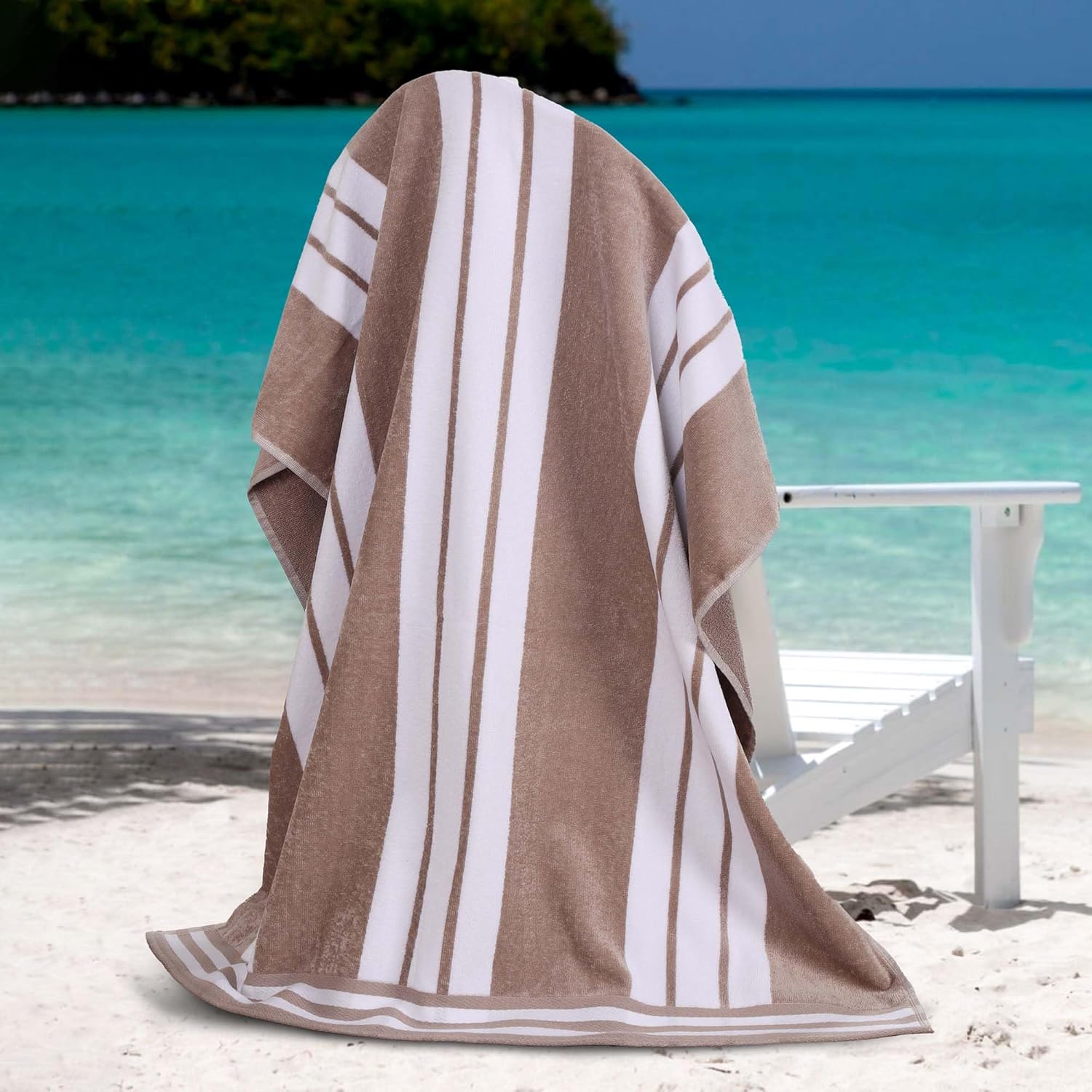 Superior Oversized Cotton Beach Towel Set of 4 1