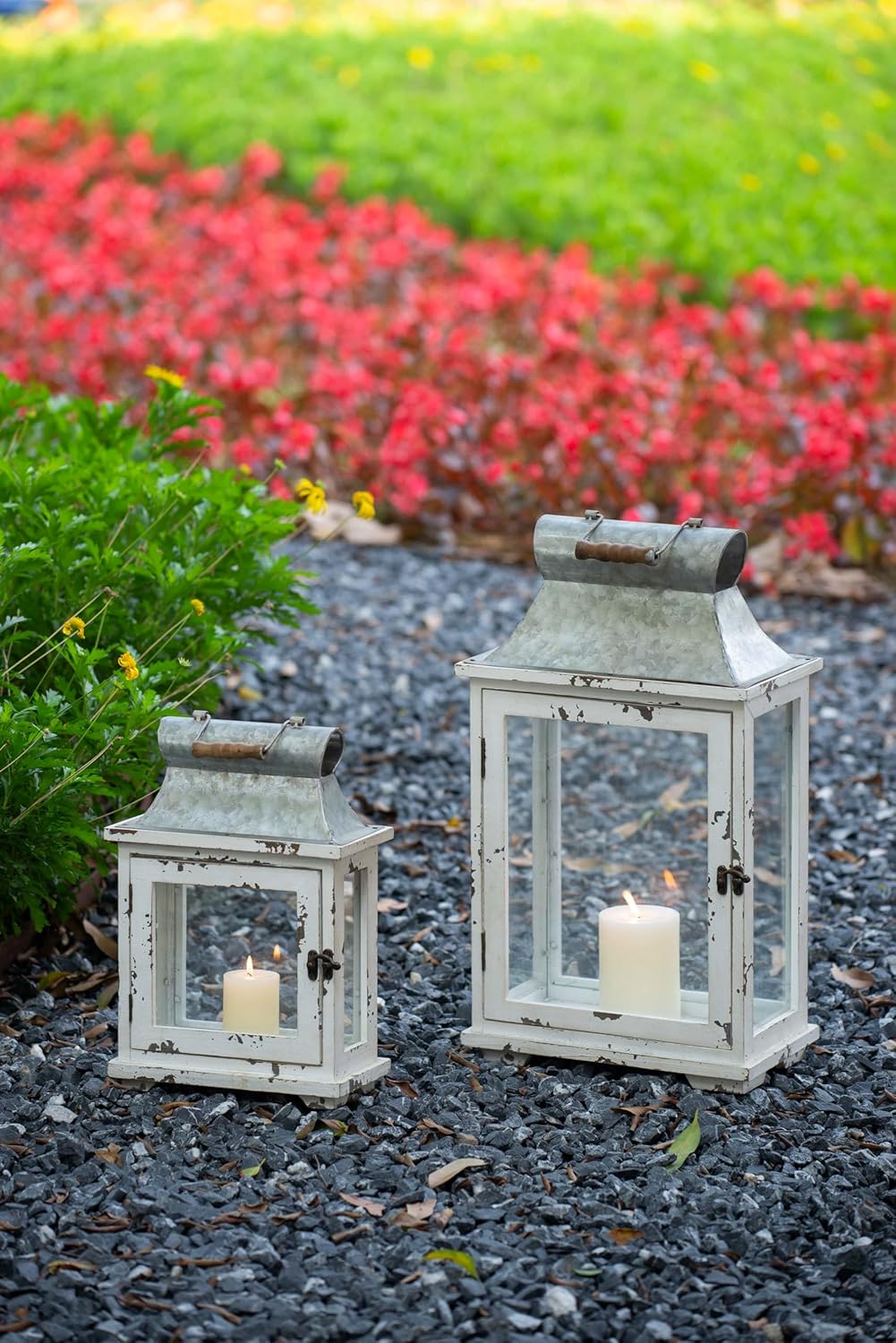 Strawberry Fairy Decorative Candle Lanterns Set of Two 1