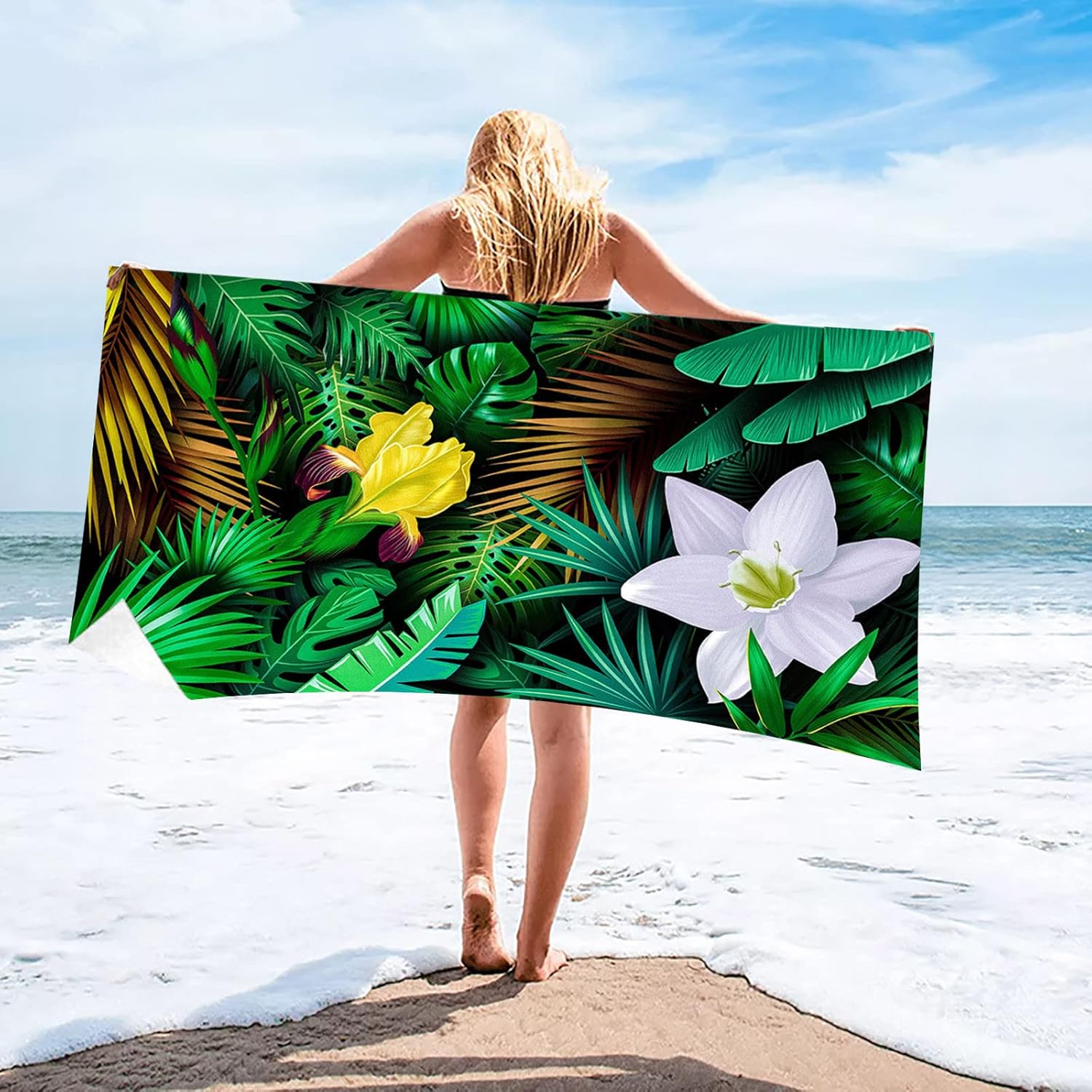 Longaoa Microfiber Beach Towel Quick Dry Super Absorbent