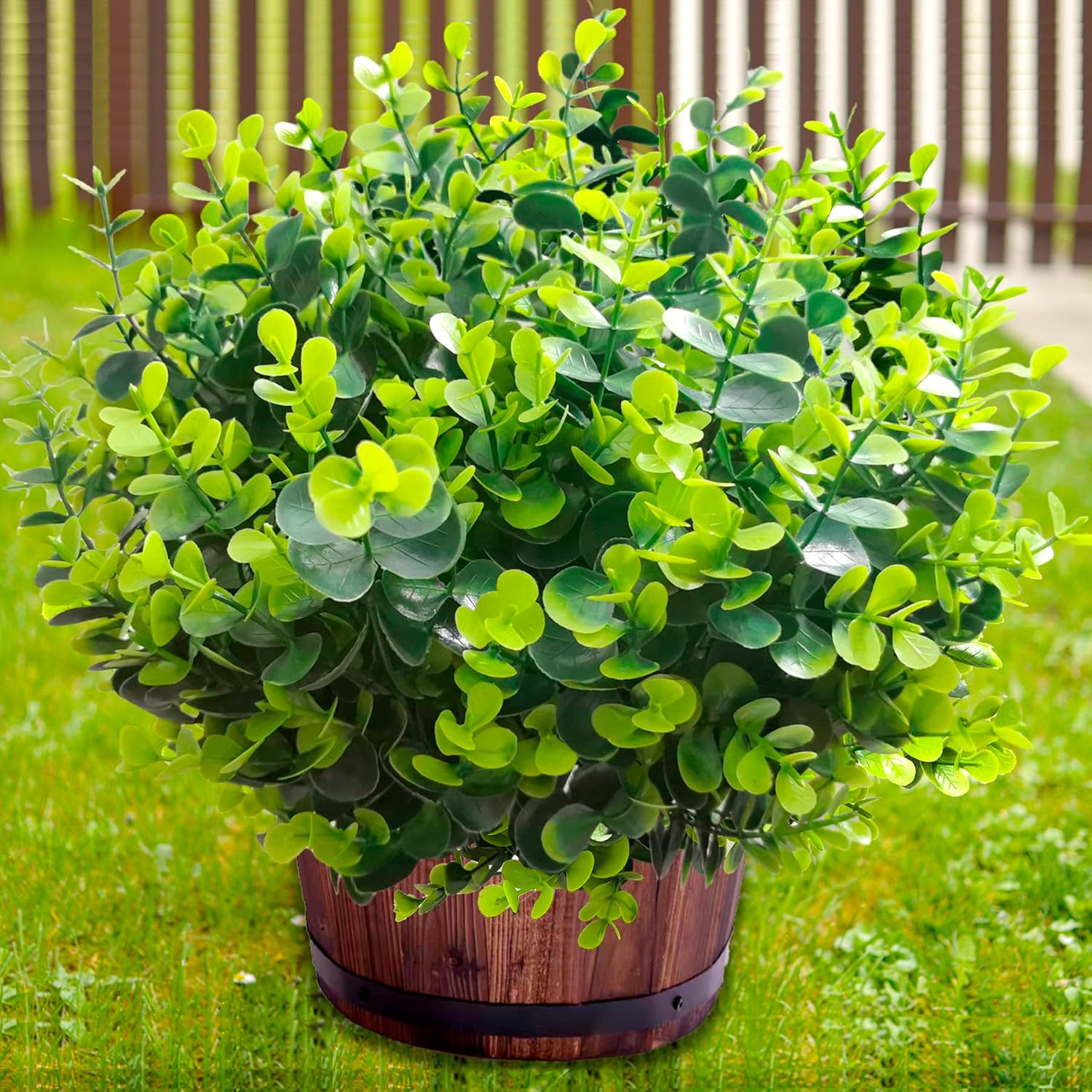 Thinktral Artificial Flowers for Outdoors 16 Pcs UV Resistant Fake Plants