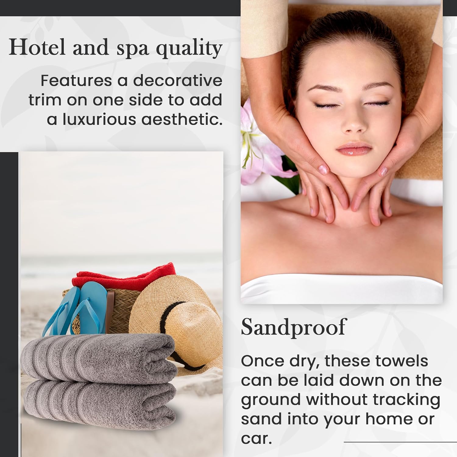 HALLEY Turkish 2 Pack Bath Towels - 650 GSM Soft Absorbent