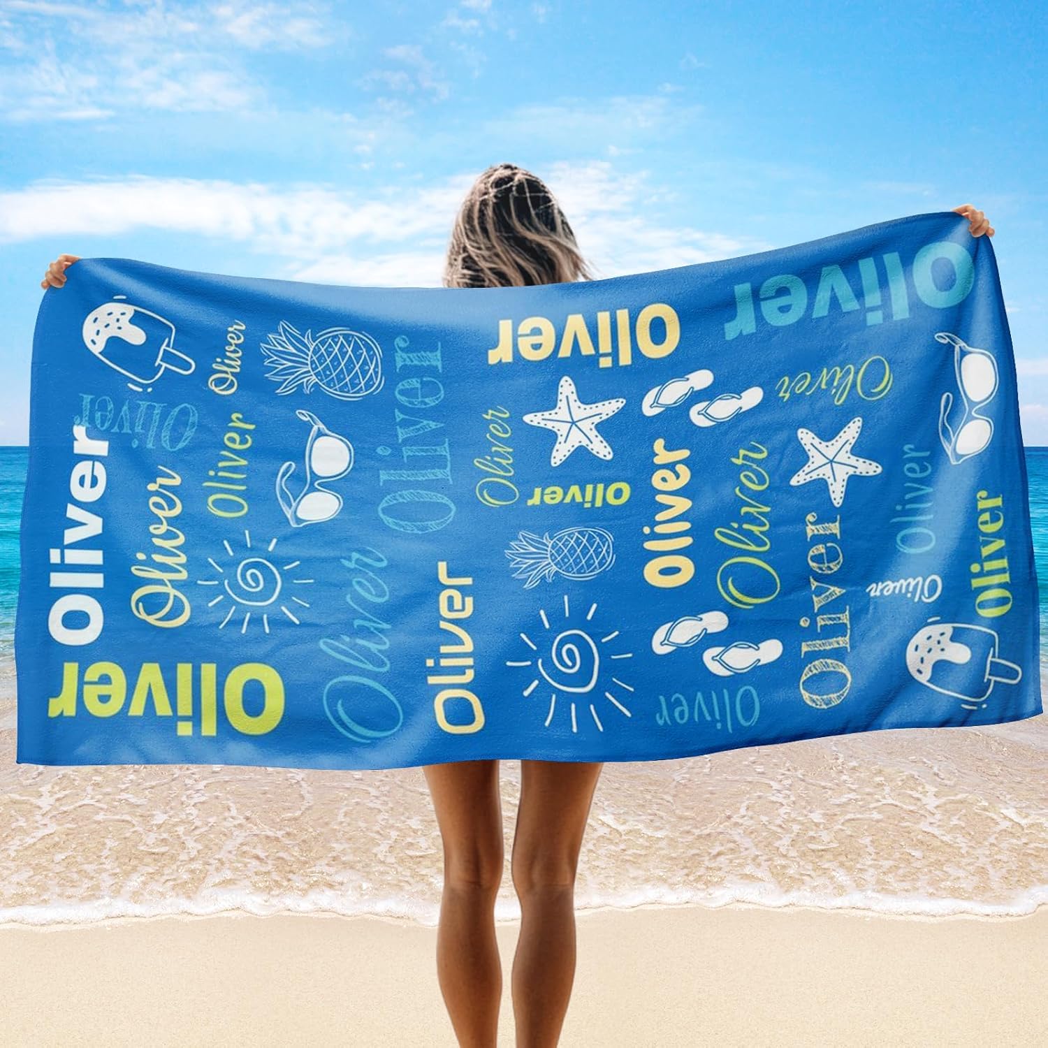 Personalized Beach Towels for Kids with Names