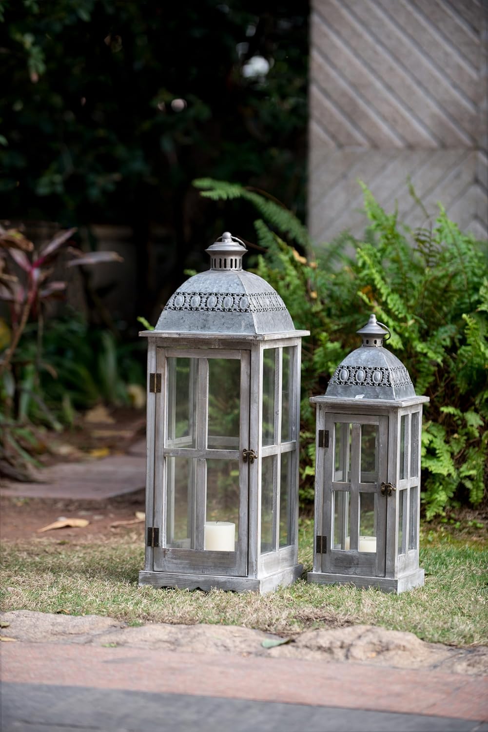 Strawberry Fairy Decorative Candle Lantern Set of Two