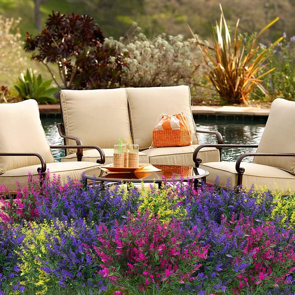 ArtBloom 8 Bundles Artificial Lavender Flowers