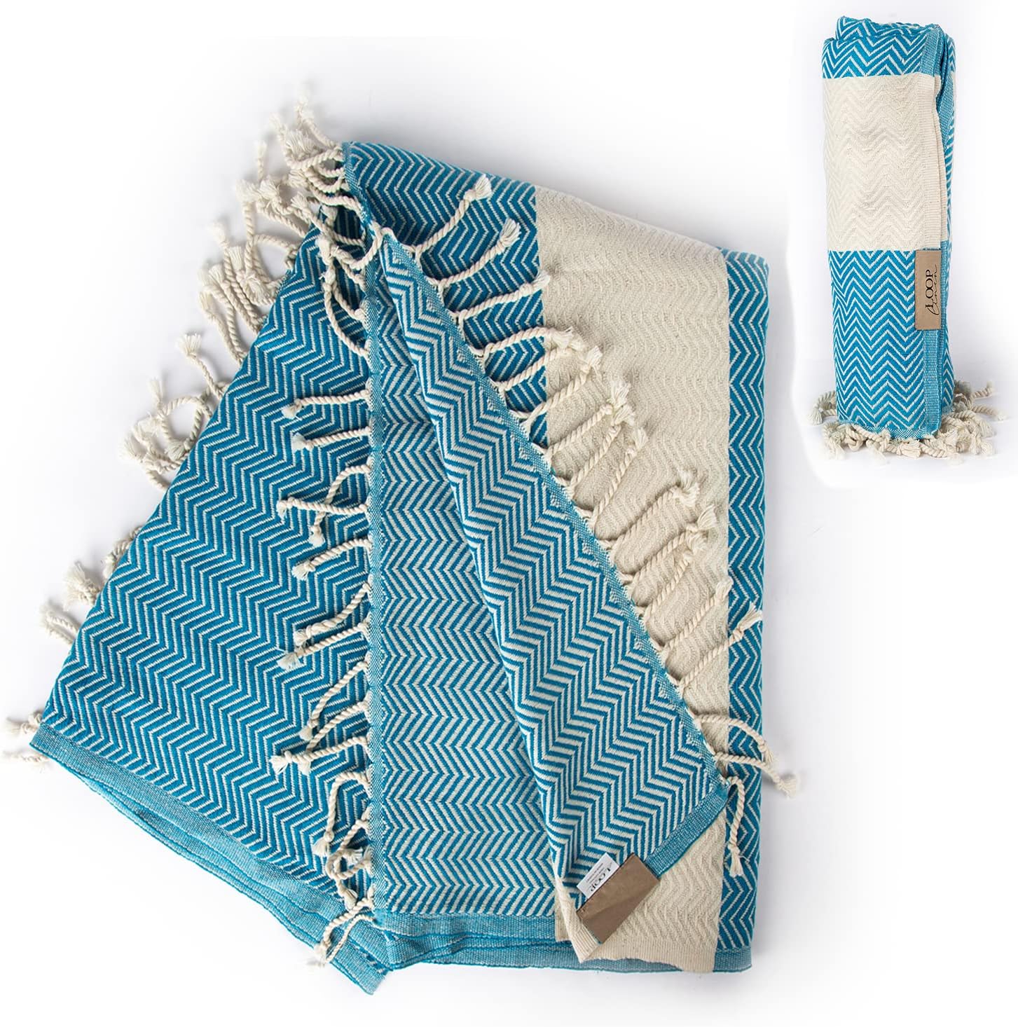 Loop Linen Cotton Beach Towel - 100 Turkish Cotton Soft Stylish