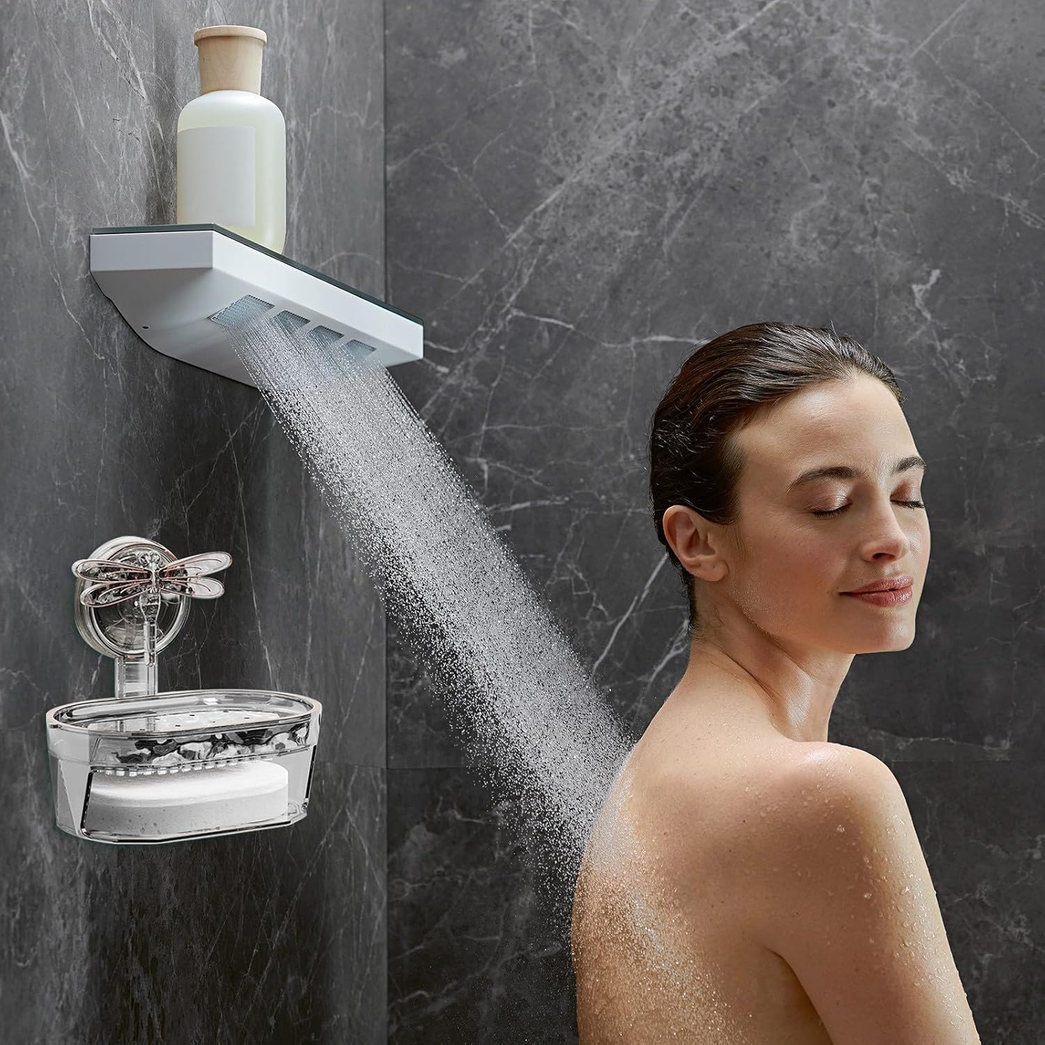 BILIKEYU Wall Mounted Double Layer Soap Dish Holder