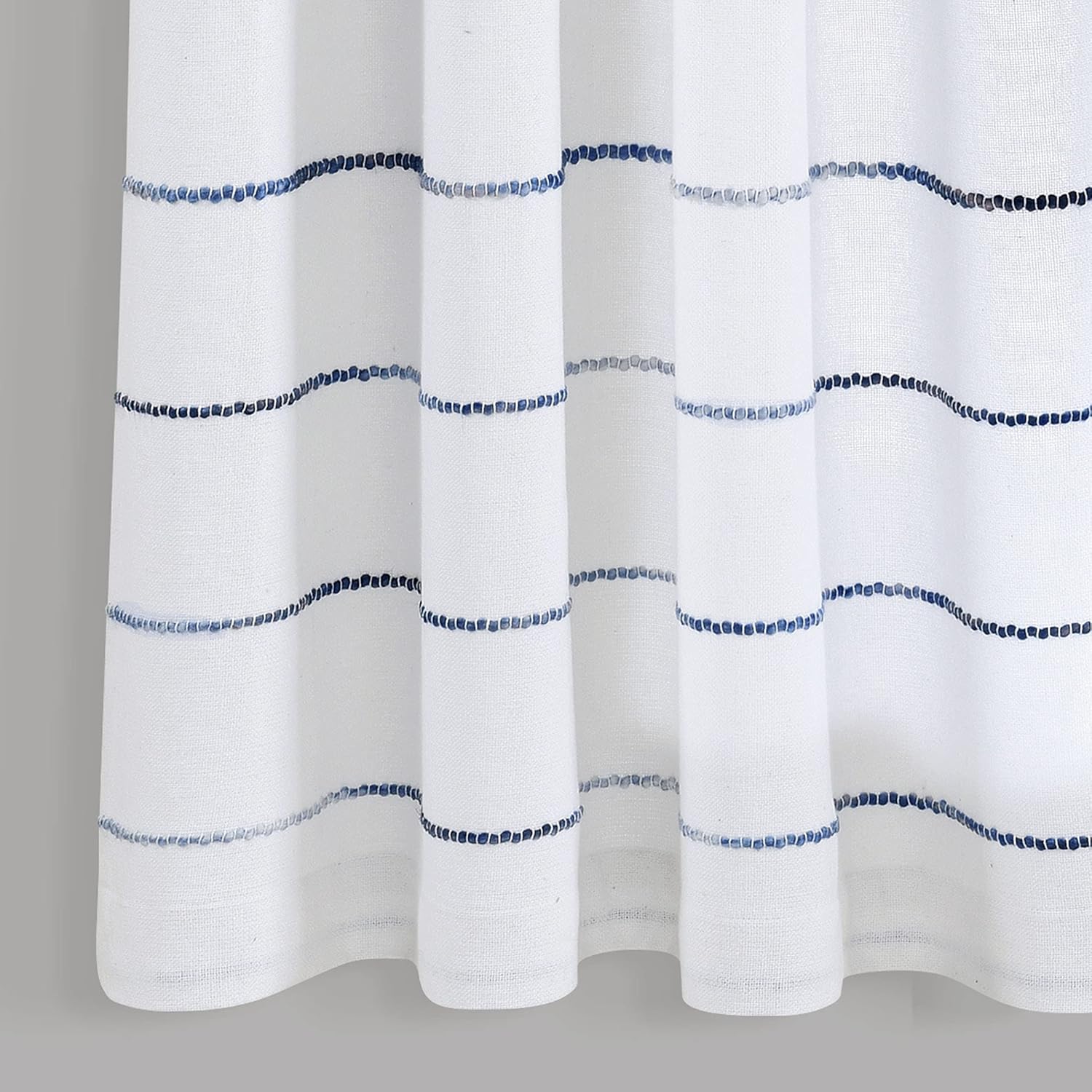 Lush Decor Ombre Stripe Window Curtain Panel Set - Navy